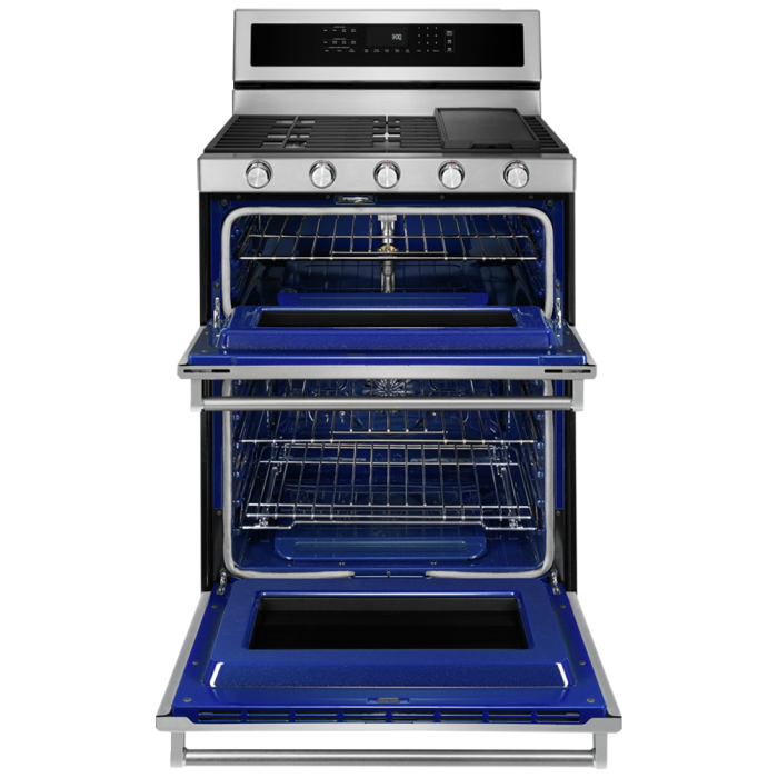 30 In. Gas Range KitchenAid KFGD500ESS  Stainless  5 Burners      500 Watts  Width 30 inches