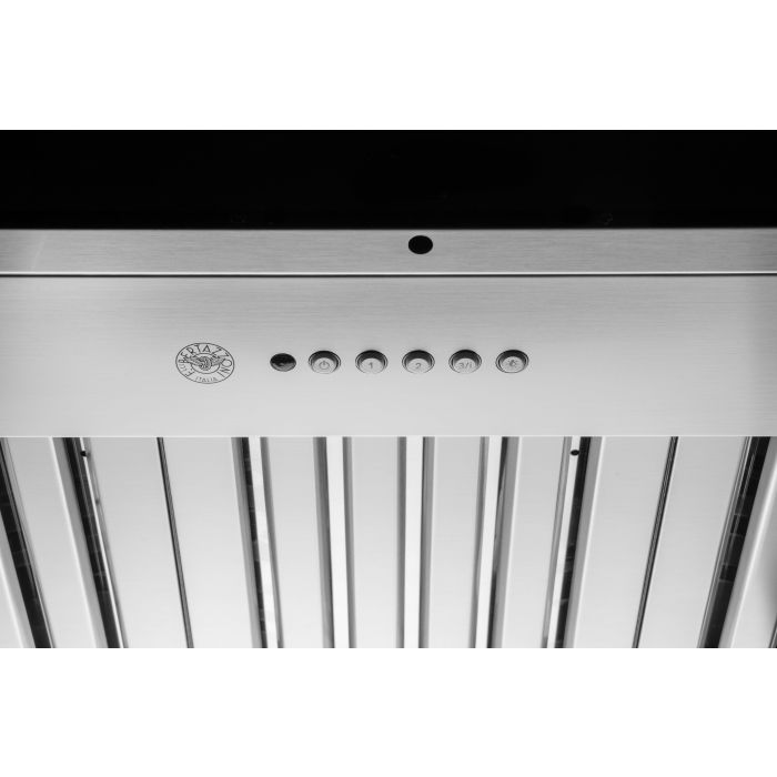 29 In. Integrated Hood  600 Cubic feet per minute Bertazzoni KIN30XT Stainless  Built-in  600 cubic feet per minute