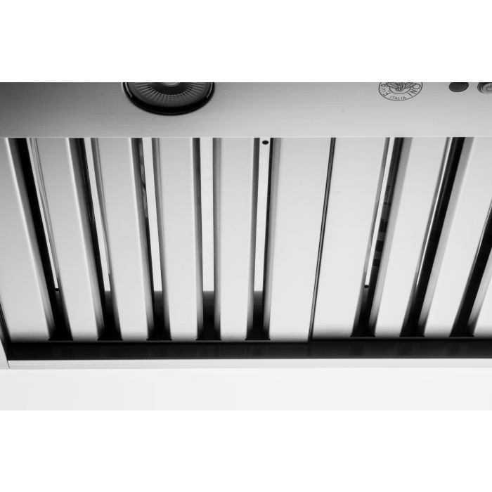 45 In. Integrated Hood  1200 Cubic feet per minute Bertazzoni KIN48XT Stainless  Built-in  1200 cubic feet per minute