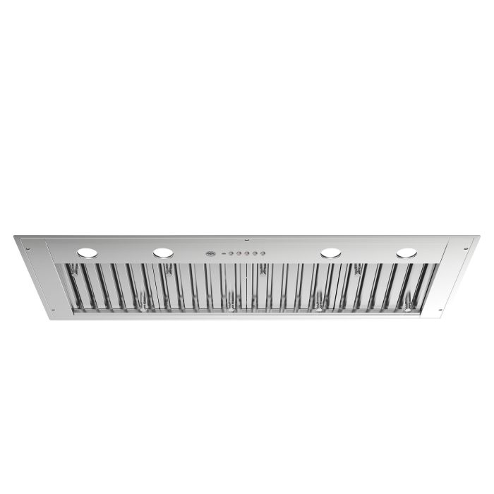 Hotte Intégré(e) 45 Po. 1200 Pieds cubes par minute Bertazzoni KIN48XT Inox Installation Encastrable  1200 pieds cubes par minute