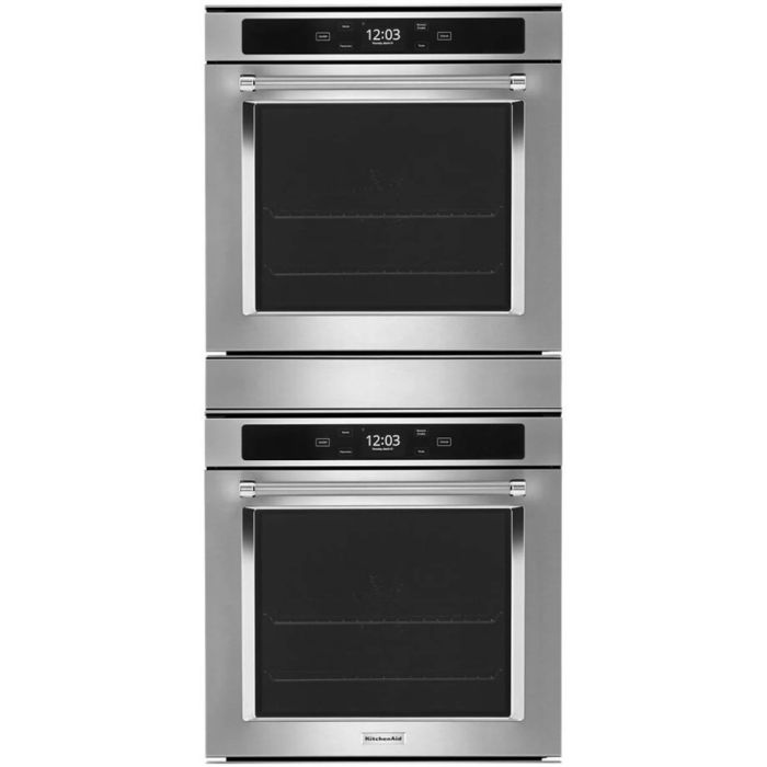 Wall oven  KitchenAid KODC504PPS Stainless   Capacity  2.6 cubic feet  1,150 Watts  Built-in Width 24 inches