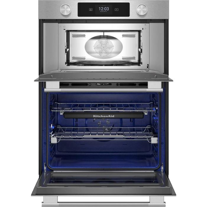 Oven Combo KitchenAid KOEC727SPS  in Stainless  Oven 1 Steam Self-Clean Built-in width 27