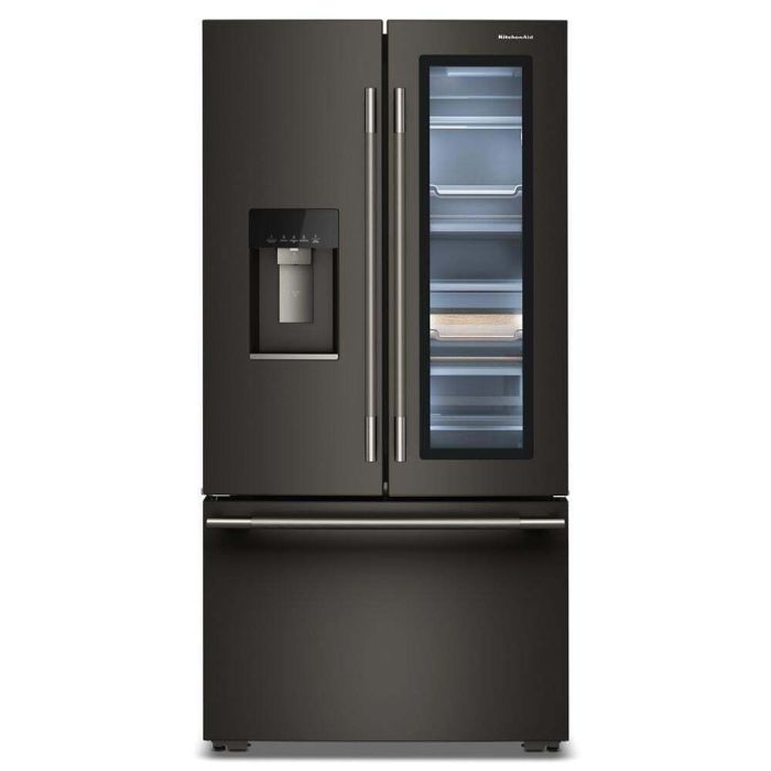 Refrigerator KitchenAid KRFC936SBE Black  Capacity 23.8 cubic feet French Door   width 36 inches