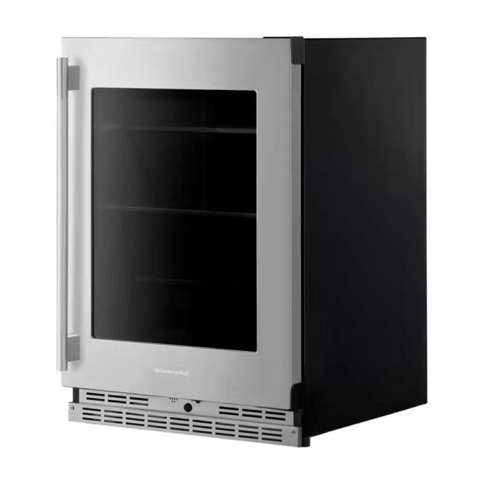 Refrigerator KitchenAid KURR524SPS Black Stainless   Capacity 5.2 cubic feet Freezerless   width 24 inches