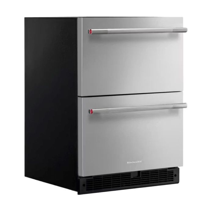 Refrigerator KitchenAid KURT524SSB Black Stainless   Capacity 4.4 cubic feet Drawer   width 24 inches