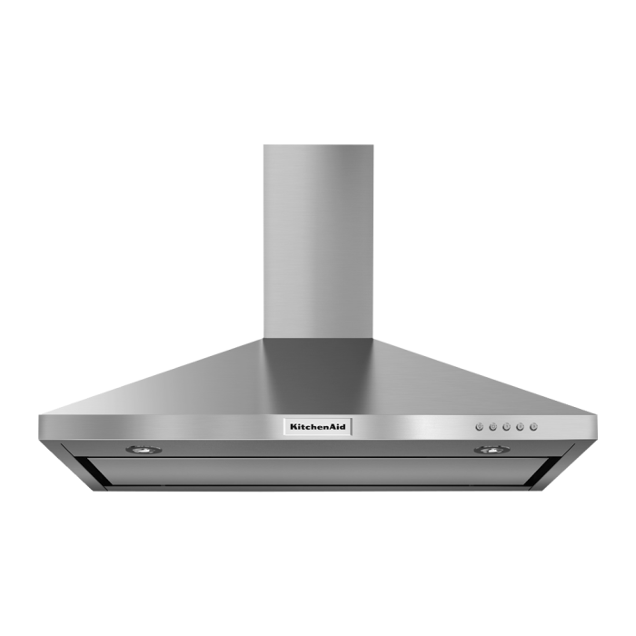 Hotte Cheminée 36 Po. 400 Pieds cubes par minute KitchenAid KVWB406DSS Inox Installation Encastrable  400 pieds cubes par minute