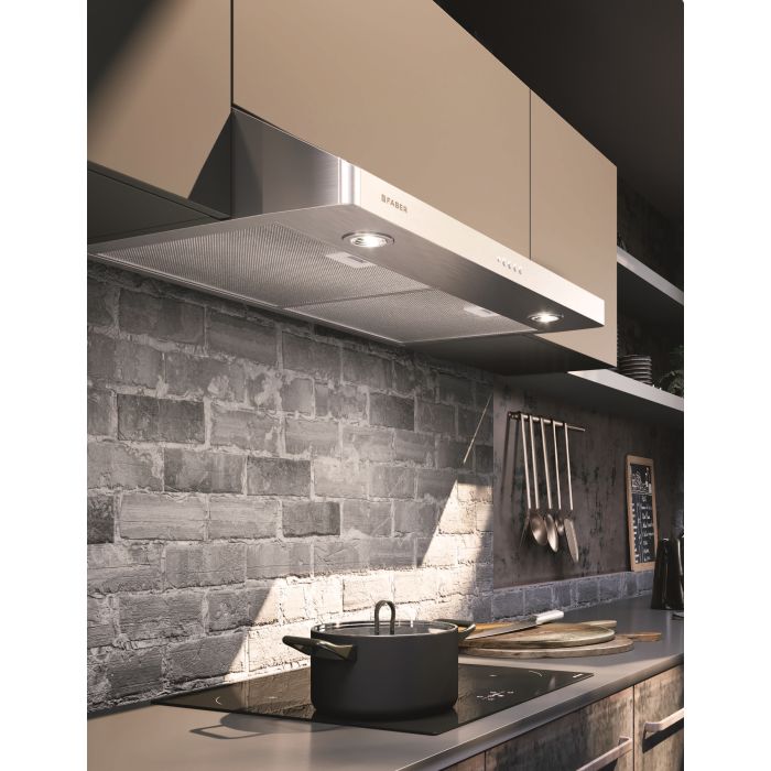 30 In. Under Cabinet Hood  395 Cubic feet per minute Faber LEVT30SS395 Stainless  Over the Range  395 cubic feet per minute