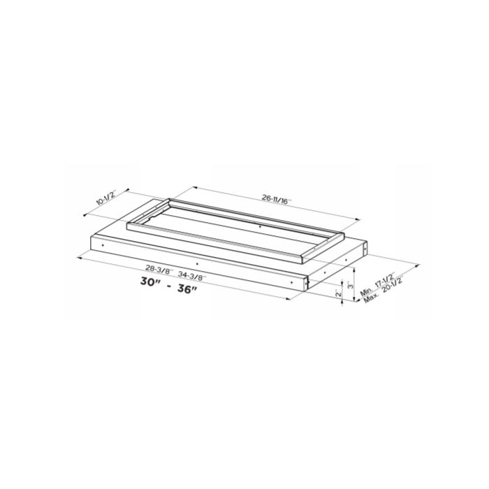 Faber Trim Kit LINSPT361228 Stainless 34 in. in Stainless showcased by Corbeil Appliances