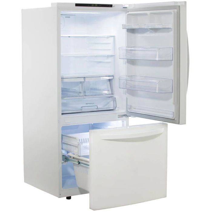 Refrigérateur LG LRDNS2200W Blanc Congélateur en bas / tiroir largeur 30 pouces Capacité 22 pieds cubes
