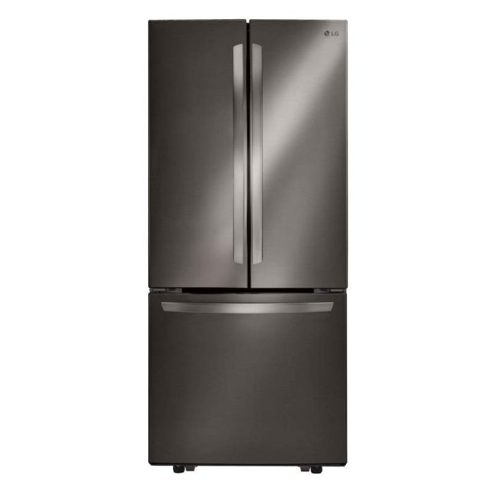 Refrigérateur LG LRFNS2200D Inox Noir Portes françaises largeur 30 pouces Capacité 21.8 pieds cubes