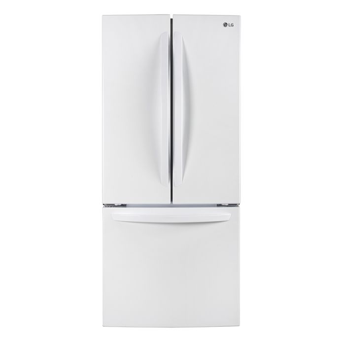 Refrigérateur LG LRFNS2200W Blanc Portes françaises largeur 30 pouces Capacité 21.8 pieds cubes