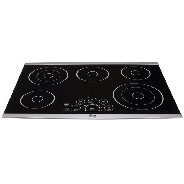 Cooktop LG LSCE305ST Ceramic Glass 5 elements presented by Corbeil