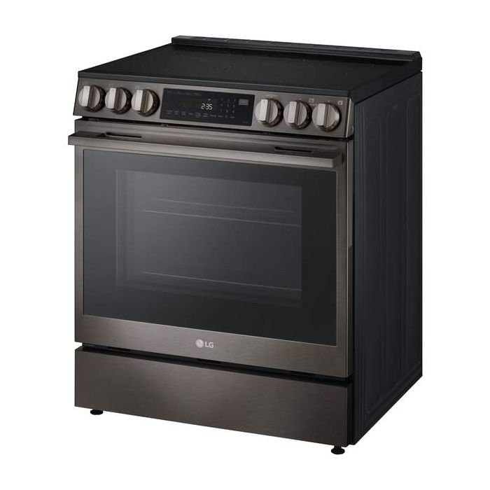 Cuisinière 30 Po. Vitrocéramique LG LSEL6335ZE  Noir 5 bruleurs     Capacité 6.3 pieds cubes 2500 Watts  largeur 30 pouces