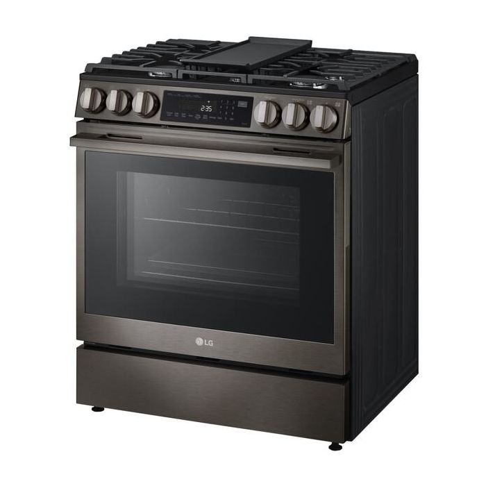Cuisinière 30 Po. Gaz LG LSGL6335Z  Noir 5 bruleurs     Capacité 6.3 pieds cubes 4200 Watts  largeur 30 pouces