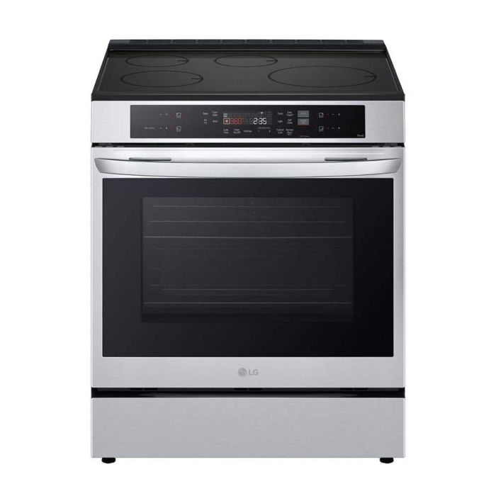 30 In. Induction Range LG LSIL6332FE  Stainless  4 Burners     Capacity 6.3 cubic feet  2500W Watts  Width 30 inches