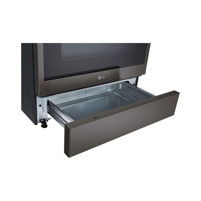 30 In. Induction Range LG LSIL6334ZE  Black Stainless Steel  4 Burners     Capacity 6.3 cubic feet   Width 30 inches