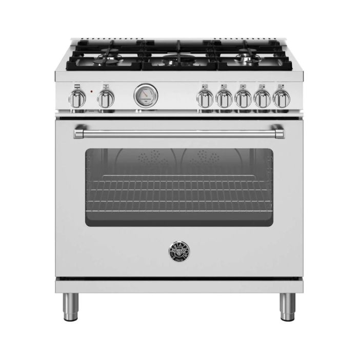 36 In. Gas Range Bertazzoni MAS365DFMXV  Stainless  5 Burners     Capacity 5.9 cubic feet   Width 36 inches