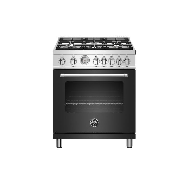 30 In. Gas Range Bertazzoni MAST305GASNEE  Black  5 Burners       Width 30 inches