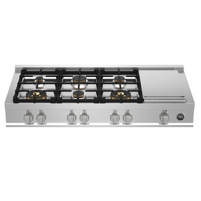 Cooktop Bertazzoni MAST486GRTBXT Gas 6 elements presented by Corbeil