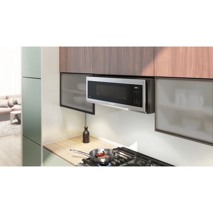 Micro-onde à hotte intégrée 1000 W 1.1 pi. cu. Samsung ME11A7710DS  Inox Capacité 1.1 pied cubic  puissance 1000 watt  Encastrable