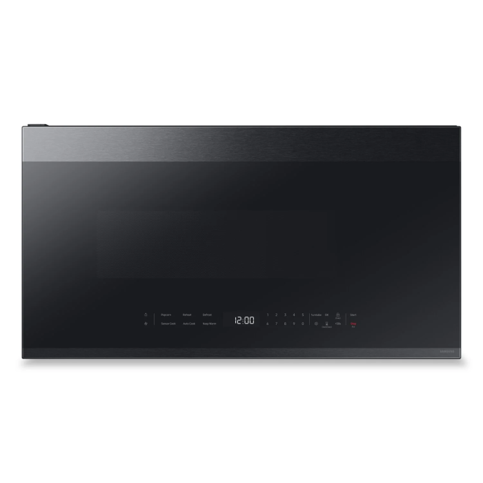 Micro-onde à hotte intégrée 1500 W 2.1 pi. cu. Samsung ME21DG6500MTAC  Noir Capacité 2.1 pied cubic  puissance 1500 watt  Hotte sous cabinet