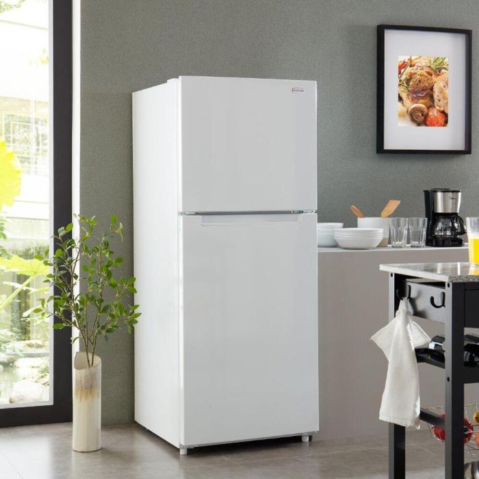 Refrigérateur Marathon MFF101W Blanc Congélateur en haut largeur 24 pouces Capacité 10.1 pieds cubes