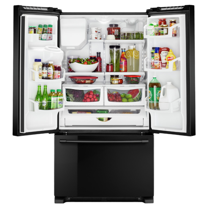 Refrigerator Maytag MFI2570FEB Black  Capacity 24.7 cubic feet French Door   width 36 inches