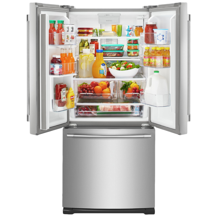 Refrigérateur Maytag MFW2055FRZ Inox Portes françaises largeur 31 pouces Capacité 19.68 pieds cubes