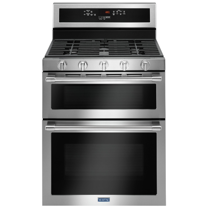 Cuisinière 30 Po. Gaz Maytag MGT8800FZ  Inox 5 bruleurs       largeur 30 pouces
