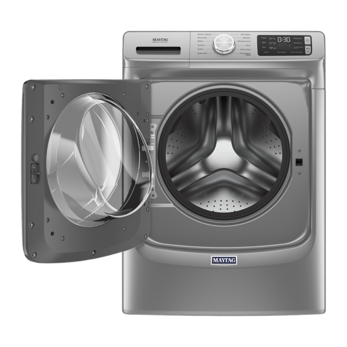 5.5 cu. ft. Front load Washer  Maytag MHW6630HC   Capacity  5.5 cubic feet  12 cycles   Stackable   Stainless Steel tub
