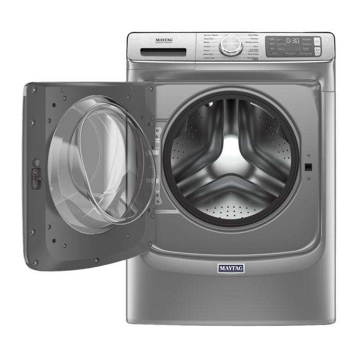 5.8 cu. ft. Front load Washer  Maytag MHW8630HC   Capacity  5.8 cubic feet  14 cycles   Stackable   Stainless Steel tub