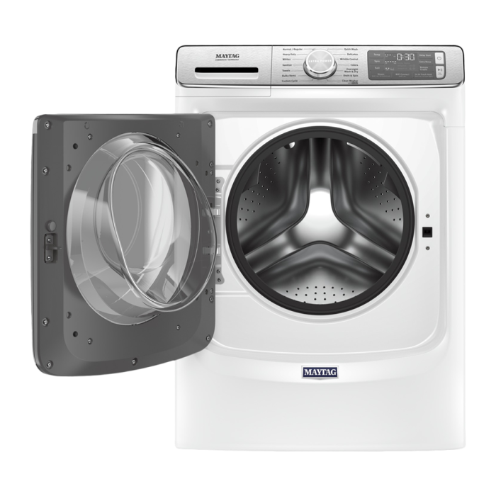 5.8 cu. ft. Front load Washer  Maytag MHW8630HW   Capacity  5.8 cubic feet  14 cycles   Stackable   Stainless Steel tub