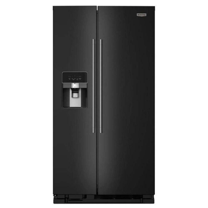 Refrigerator Maytag MRSF4036PB Black  Capacity 24.5 cubic feet Side by Side   width 36 inches