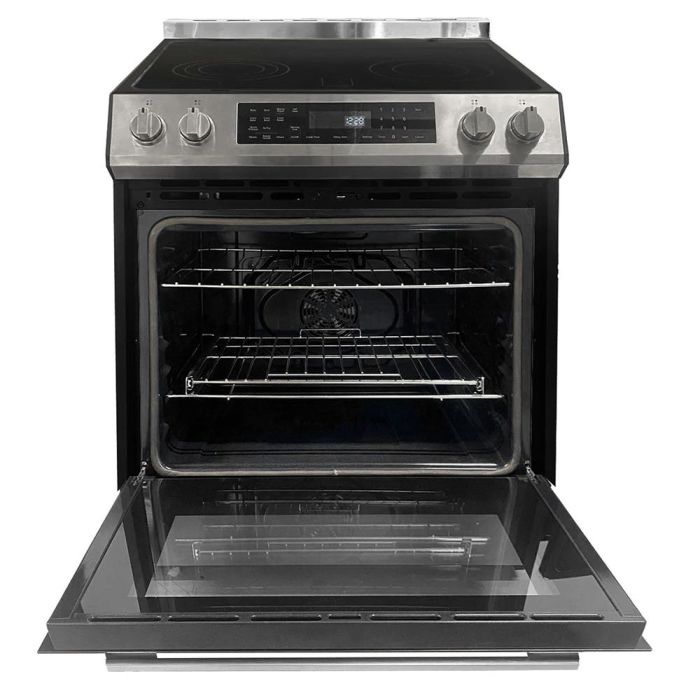 Cuisinière 30 Po. Vitrocéramique Marathon MSCER3080SS  Inox 5 bruleurs     Capacité 5 pieds cubes 2200W Watts  largeur 30 pouces