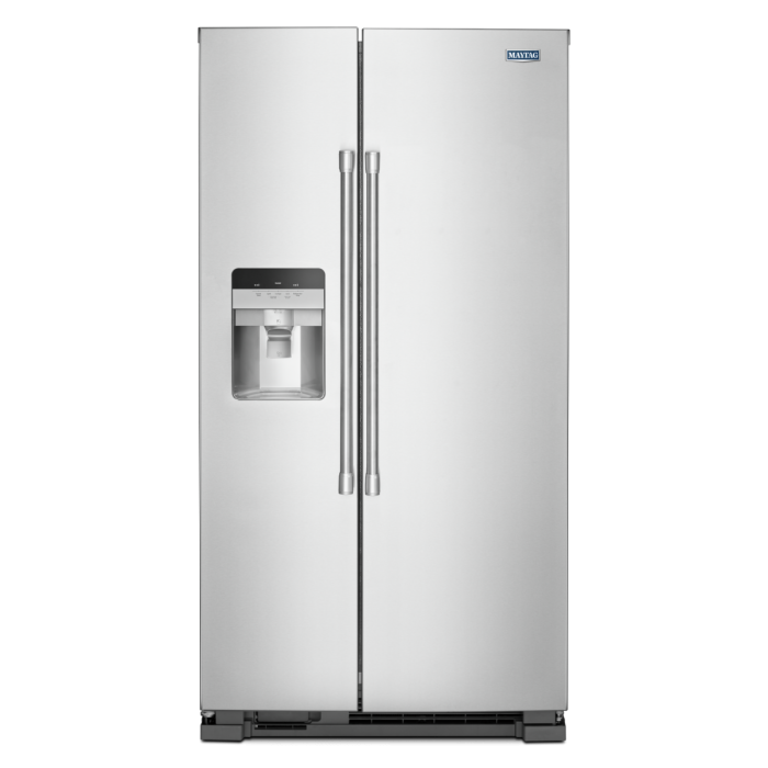 Refrigerator Maytag MSS25C4MGZ Stainless  Capacity 24.5 cubic feet Side by Side   width 36 inches