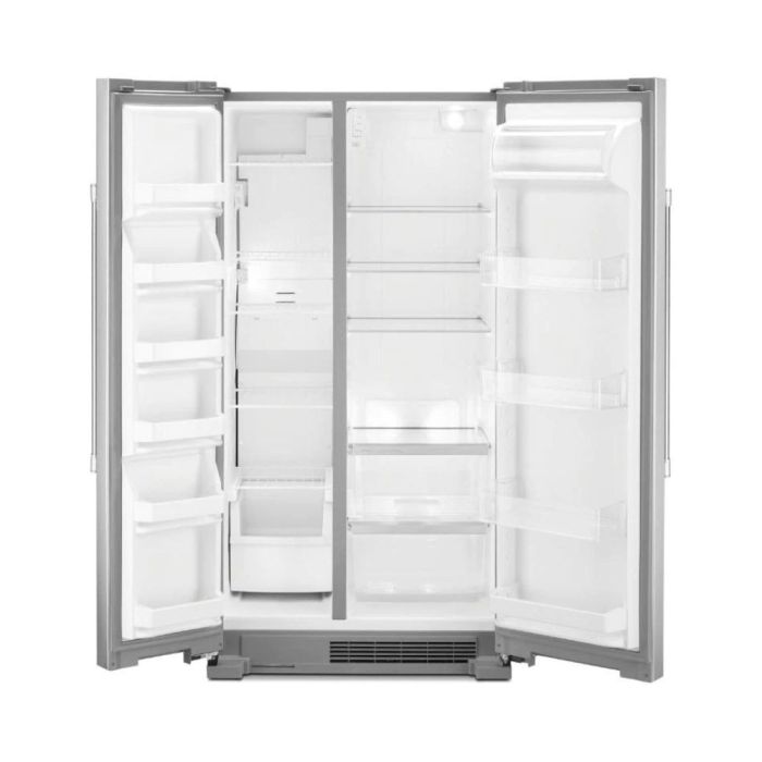 Refrigerator Maytag MSS25N4MKZ Stainless  Capacity 24.9 cubic feet Side by Side   width 36 inches