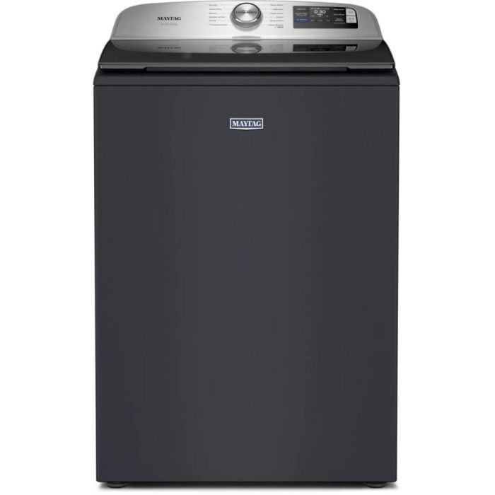 5.2 cu. ft. Top Load Washer  Maytag MTW7205RF   Capacity  5.2 cubic feet  12 cycles   Freestanding   Stainless Steel tub