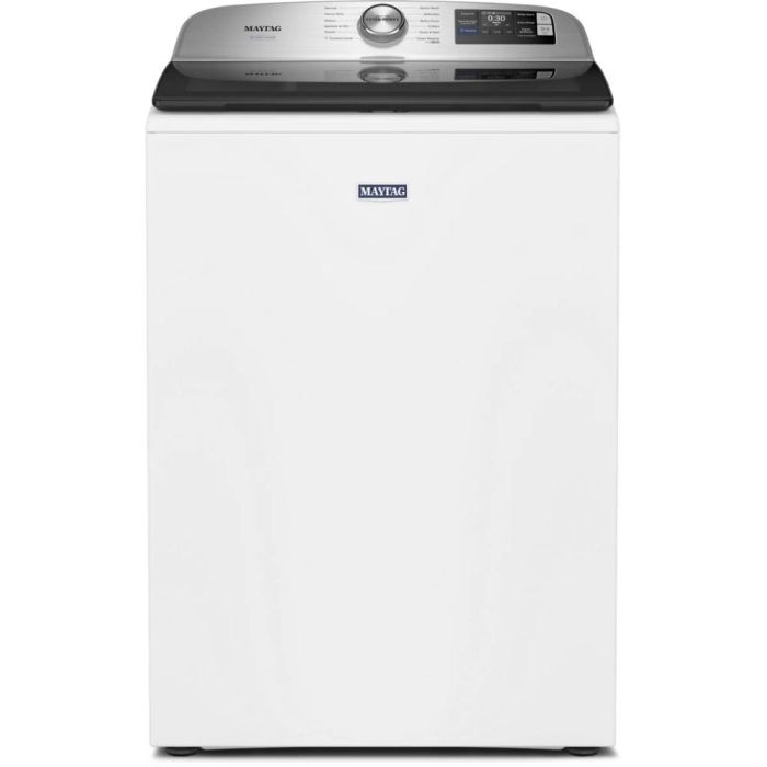 5.2 cu. ft. Top Load Washer  Maytag MTW7205RW   Capacity  5.2 cubic feet  12 cycles   Freestanding   Stainless Steel tub