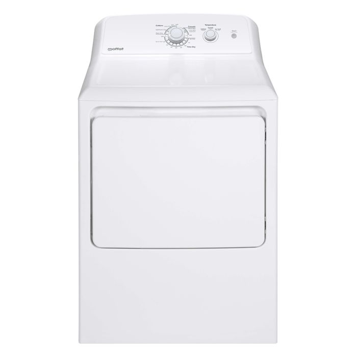 Dryer Moffat MTX22EBMRWW 6.2 cu. ft. in White  Capacity 6.2 cubic feet Cycles 3   Freestanding  Drying system Ventilated