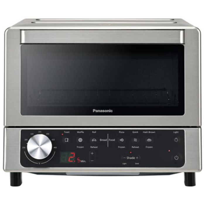 Flashxpress Toaster Oven Panasonic NBG205S in Stainless showcased by Corbeil Appliances