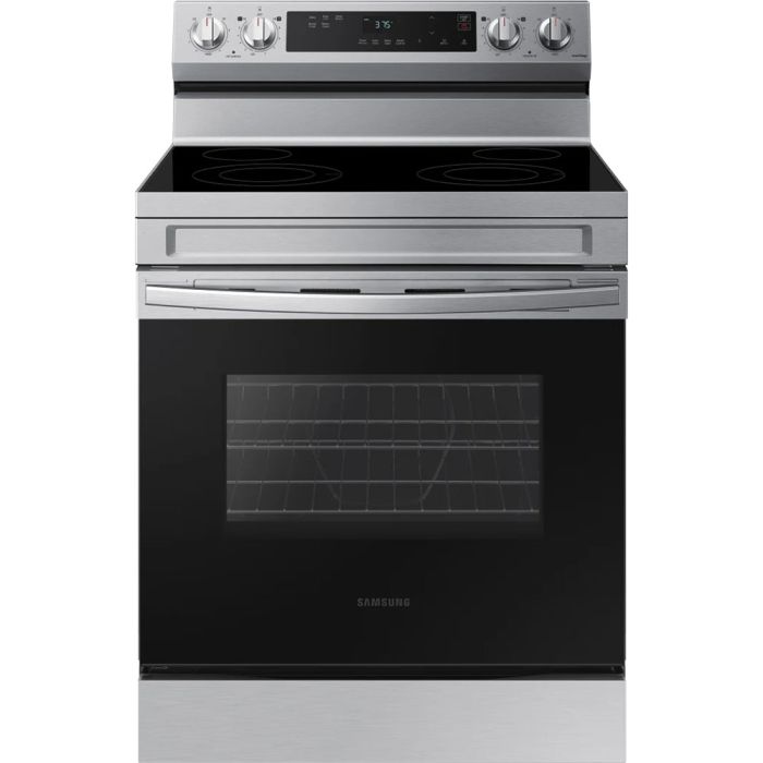 Cuisinière 30 Po. Vitrocéramique Samsung NE63A6111SS  Inox 4 bruleurs     Capacité 6.3 pieds cubes   largeur 30 pouces