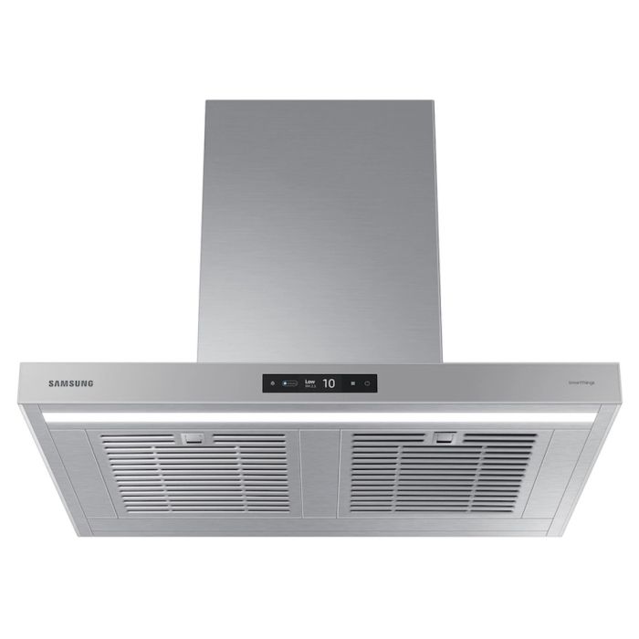 30 In. Chimney Hood  630 Cubic feet per minute Samsung NK30CB700WCGAA Grey  Wall-mount  630 cubic feet per minute
