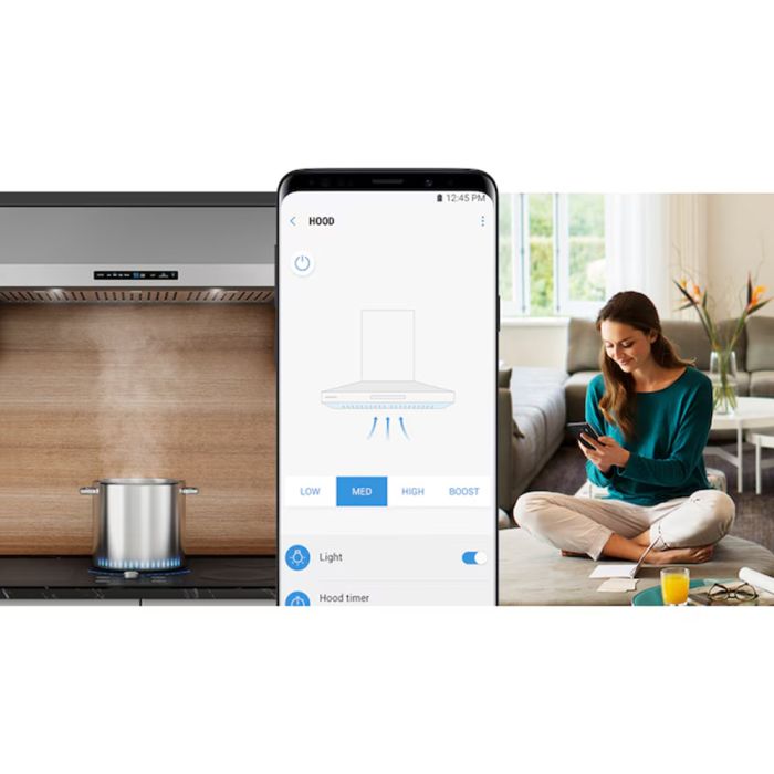 30 In. Under Cabinet Hood  390 Cubic feet per minute Samsung NK30N7000UG Black Stainless   Over the Range  390 cubic feet per minute