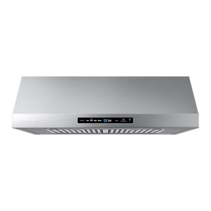 Hotte Sous armoires 30 Po. 390 Pieds cubes par minute Samsung NK30N7000US Inox Installation Hotte sous cabinet  390 pieds cubes par minute