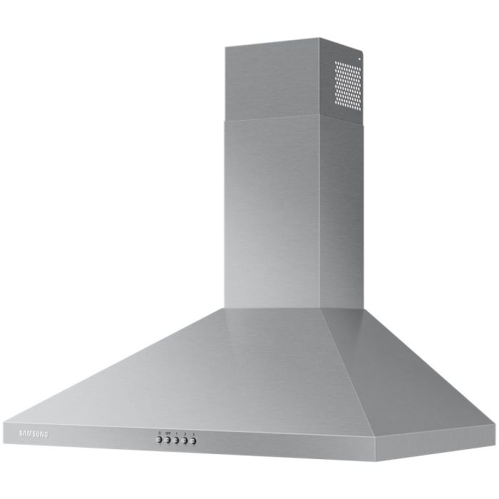 30 In. Chimney Hood  390 Cubic feet per minute Samsung NK30R5000WS Stainless  Wall-mount  390 cubic feet per minute