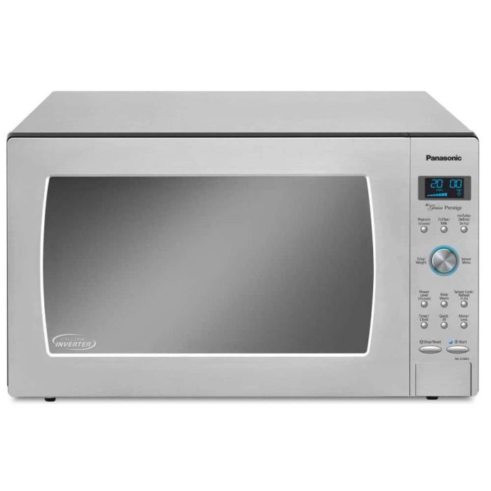Micro-onde 1200 W 2.2 pi. cu. Panasonic NNSD986SC  Inox Capacité 2.2 pied cubic  puissance 1200 watt  Encastrable