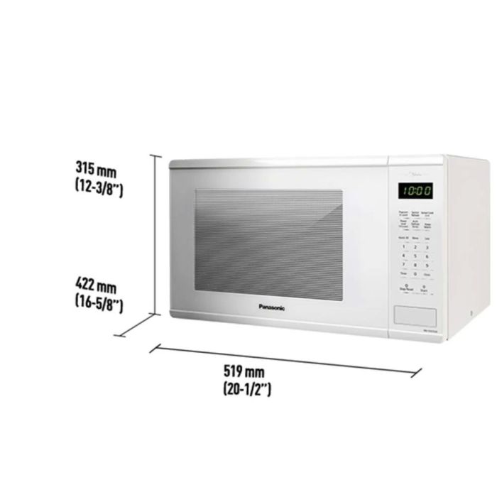 Micro-onde 1100 W 1.3 pi. cu. Panasonic NNSG676WC  Blanc Capacité 1.3 pied cubic  puissance 1100 watt  Encastrable
