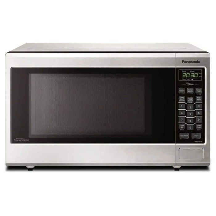 Micro-onde 1200 W 1.2 pi. cu. Panasonic NNST663SCC  Inox Capacité 1.2 pied cubic  puissance 1200 watt  Encastrable