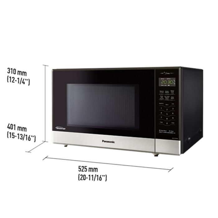 Micro-onde 1200 W 1.2 pi. cu. Panasonic NNST676SC  Inox Capacité 1.2 pied cubic  puissance 1200 watt  Autoportant encastrable