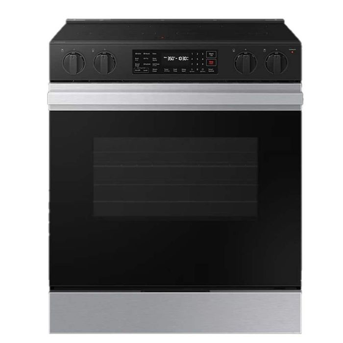 30 In. Ceramic Glass Range Samsung NSE6DG8300SRAC  Stainless  5 Burners     Capacity 6.3 cubic feet  3000W Watts  Width 30 inches